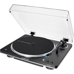 Audio-Technica AT-LP70XBT Fully Automatic Belt-Drive Turntable with Bluetooth (Black and Silver) + Microfiber Cloth