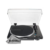 Audio-Technica AT-LP70XBT Fully Automatic Belt-Drive Turntable with Bluetooth (Black and Silver) + Microfiber Cloth
