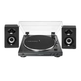 Audio-Technica AT-LP60XBT Bluetooth Turntable (Black) bundle with Speakers Pair