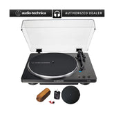 Audio-Technica AT-LP70X-BG Fully Automatic Belt-Drive Turntable Black/Silver with Mat & Cleaning Kit