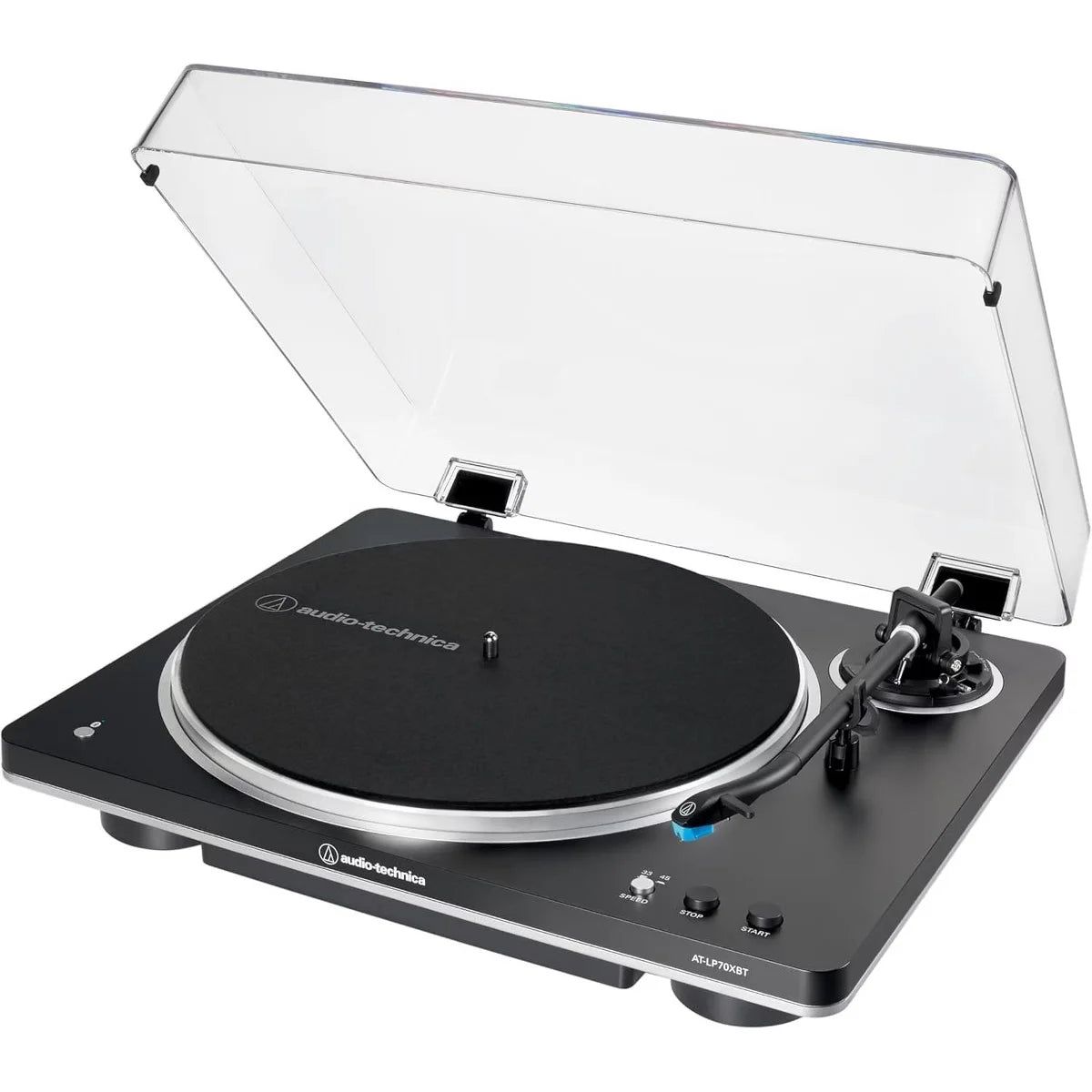 Audio-Technica AT-LP70XBT Fully Automatic Belt-Drive Turntable with Bluetooth (Black and Silver)