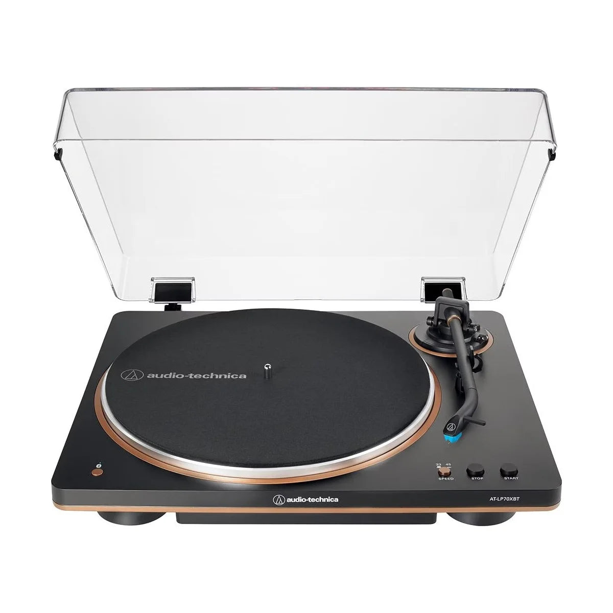 Audio-Technica Fully Automatic Bluetooth Wireless Belt-Drive Turntable, Black/Bronze (AT-LP70XBT)
