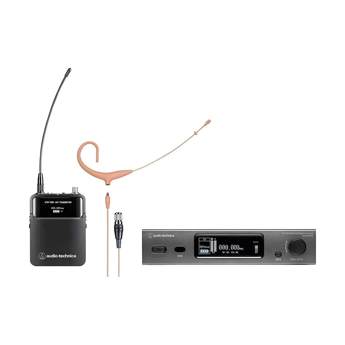 Audio-Technica 3000 Series (4th Gen) Network Enabled UHF Wireless with BP892xcH-TH MicroSet Omnidirectional Condenser Headworn Microphone