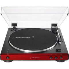 Audio-Technica AT-LP60XBT-RD Fully Automatic Belt-Drive Bluetooth Stereo Turntable, Red/Black
